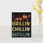Funny  Grill Dad - Grilling Chilling Refill Kaart (Gele Bloem)