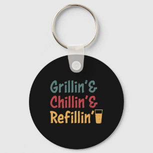 Funny Grill Dad - Grilling Chilling Refill Sleutelhanger