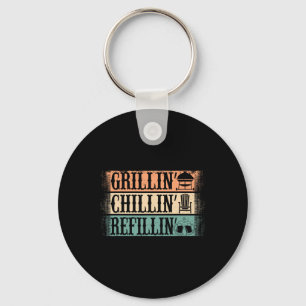 Funny  Grill Dad - Grilling Chilling Refill Sleutelhanger