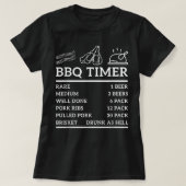 Funny Grill Gezegde BBQ Timer Bbq Beer Grill Dad B T-shirt (Design voorkant)