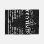 Funny Grill Gezegde BBQ Timer BBQ Biergrill Dad Ba Fleece Deken (Voorkant (Horizontaal))