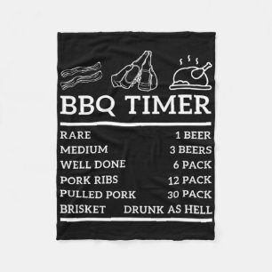 Funny Grill Gezegde BBQ Timer BBQ Biergrill Dad Ba Fleece Deken
