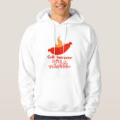 Funny Grill Instructor BBQ Sausage Typography Hoodie (Voorkant)