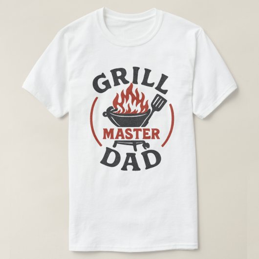 Funny Grill Master Papa BBQ T-Shirt (Design voorkant)