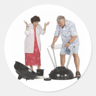 Funny Grill Ronde Sticker