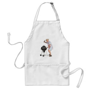 Funny Grilling Grandpa BBQ Cookout Barbecue Grill Standaard Schort