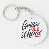 Funny Grilling ouderwetse legenda Sleutelhanger (Voorkant)