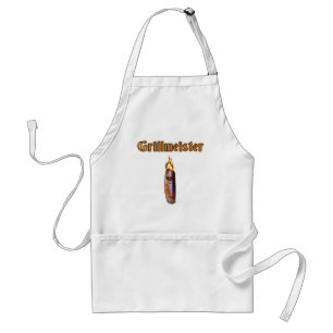 Funny Grillmeister & Burning Sausage BBQ Schort