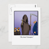 Funny Grim Reaper Briefkaart (Voorkant / Achterkant)