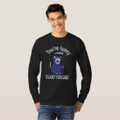 Funny Grim Reaper Cat Halloween Costume T-shirt (Voorkant volledig)