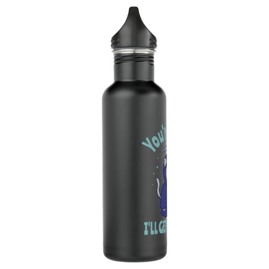 Funny Grim Reaper Cat Halloween Costume Waterfles (Links)