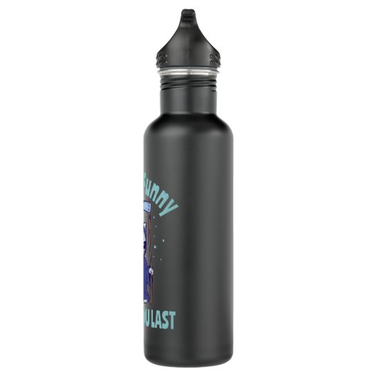 Funny Grim Reaper Cat Halloween Costume Waterfles (Rechts)