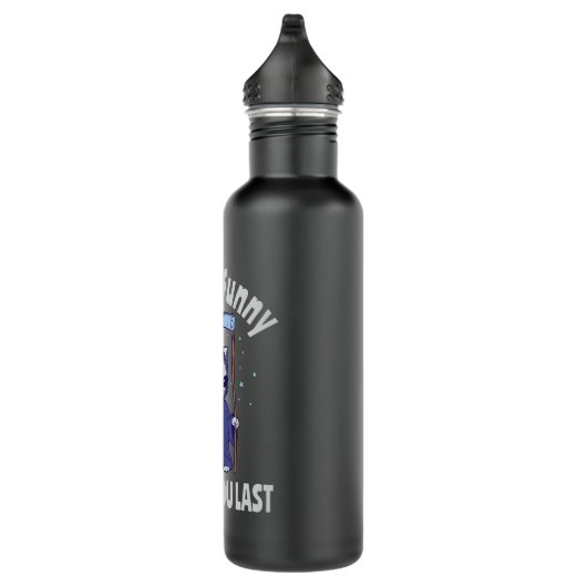 Funny Grim Reaper Cat Halloween Costume Waterfles (Rechts)