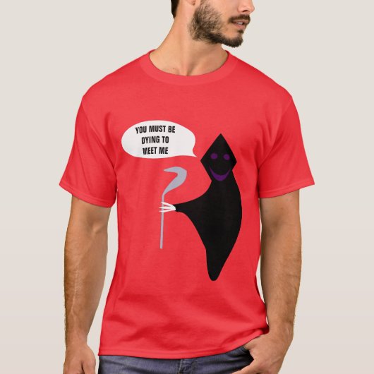 Funny Grim Reaper Halloween Custom T Shirt (Voorkant)