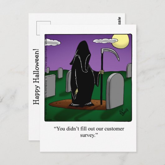 Funny Grim Reaper Humor Briefkaart (Voorkant / Achterkant)