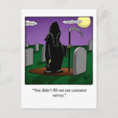 Funny Grim Reaper Humor Briefkaart (Voorkant)