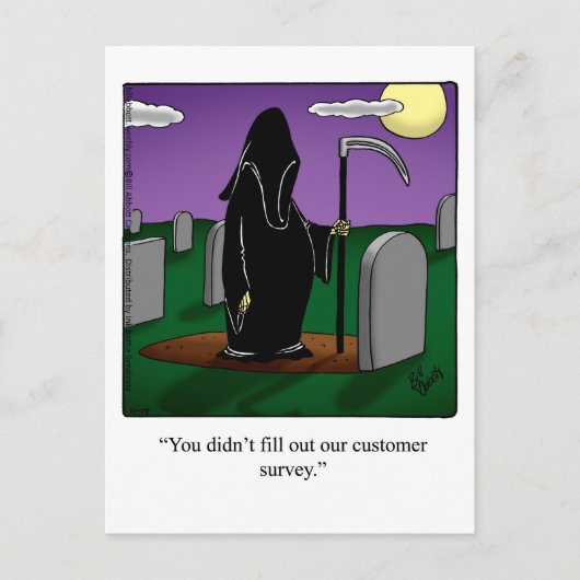 Funny Grim Reaper Humor Briefkaart (Voorkant)