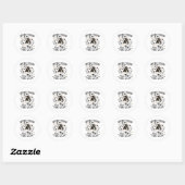 Funny Grim Reaper Skeleton Halloween Costume Ronde Sticker (Vel)