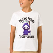 Funny Grim Reaper Skeleton Halloween Costume T-shirt (Voorkant)