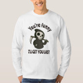 Funny Grim Reaper Skeleton Halloween Costume T-shirt (Voorkant)