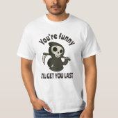 Funny Grim Reaper Skeleton Halloween Costume T-shirt (Voorkant)