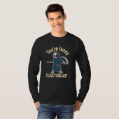 Funny Grim Reaper Skeleton Halloween Costume T-shirt (Voorkant volledig)
