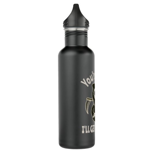 Funny Grim Reaper Skeleton Halloween Costume Waterfles (Links)