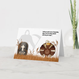 Funny Grim Reaper Tom de Turkse Thanksgiving Feestdagen Kaart