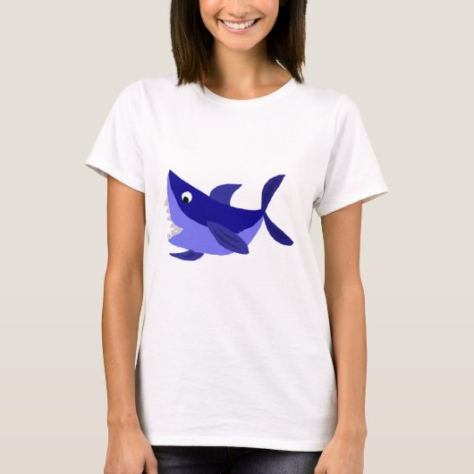 Funny Grinning Shark Art T-shirt (Voorkant)