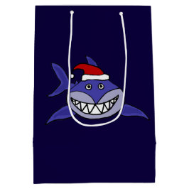 Funny Grinning Shark kerstcadeau Medium Cadeauzakje