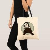 FUNNY GRIZLY BEER MIME CANVAS TAS (Voorkant (product))