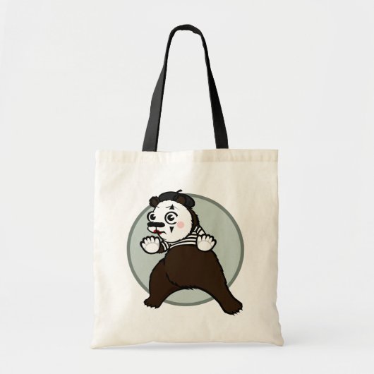 FUNNY GRIZLY BEER MIME CANVAS TAS (Voorkant)