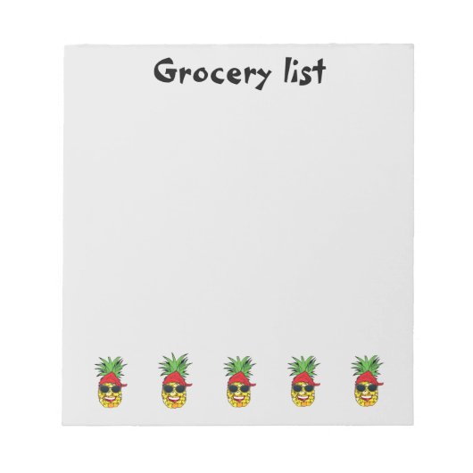 Funny Grocery List Notitieblok (Voorkant)