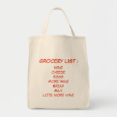 Funny Grocery Quote Canvas tas (Voorkant)