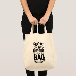 Funny Grocery Shopping Bag, ik herinner me Canvas Tote Bag