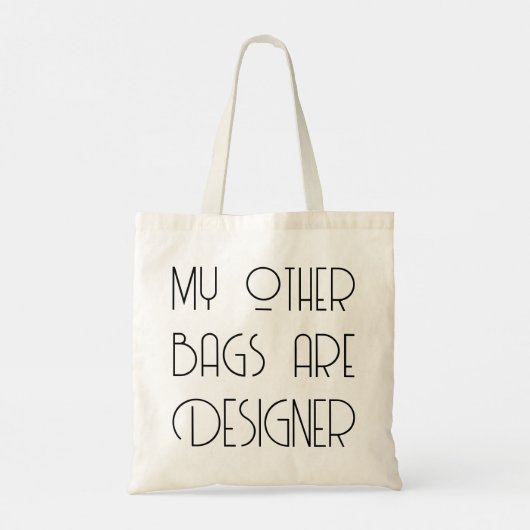 Funny Grocery Shopping Designer Canvas tas (Achterkant)