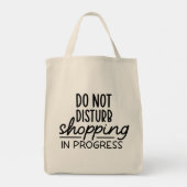 Funny Grocery Shopping Tas, ontwerp niet storen Tote Bag (Achterkant)