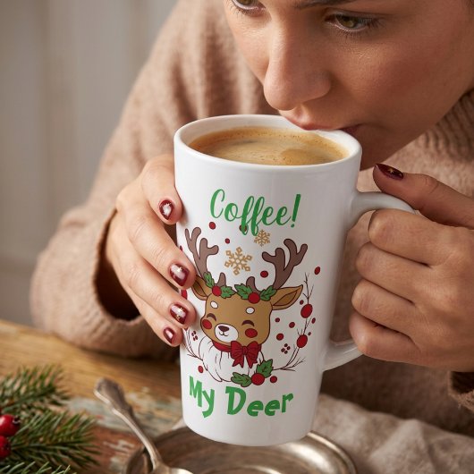 FUNNY Groen & Bruin COFFIE Herten Latte Mok