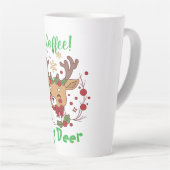 FUNNY Groen & Bruin COFFIE Herten Latte Mok (Rechterhoek)