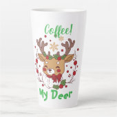 FUNNY Groen & Bruin COFFIE Herten Latte Mok (Voorkant)