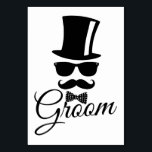 Funny groom kaart<br><div class="desc">Grappig en stijlvol ontwerp voor mannen, hoofdzakelijk voor de klassieke en de hipstermannen.</div>