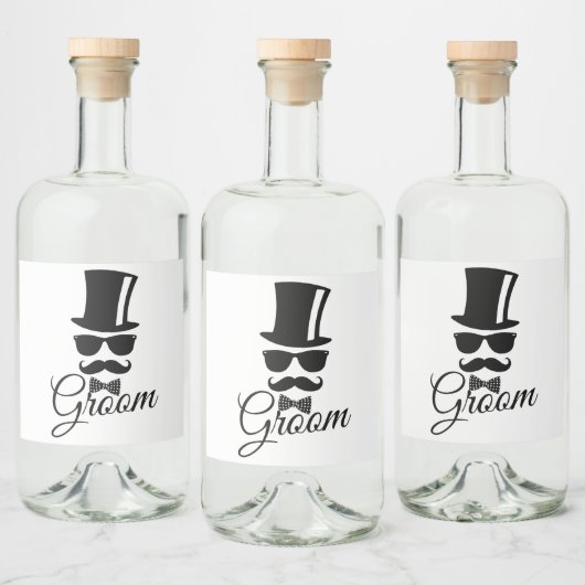 Funny groom likeurfles etiket (Flessen)