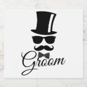 Funny groom likeurfles etiket (Enkel label)