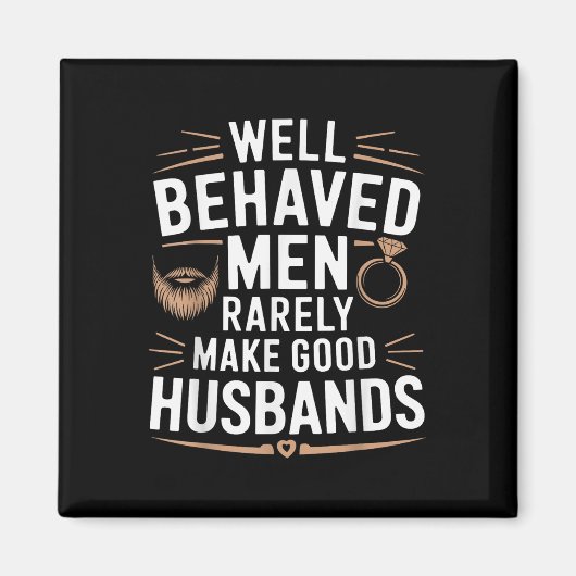 Funny Groom Mannen Echtgenoot bruiloft Magneet (Voorkant)