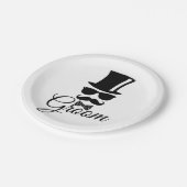 Funny groom papieren bordje (Gekanteld)