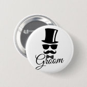 Funny groom ronde button 5,7 cm (Voorkant /achterkant)