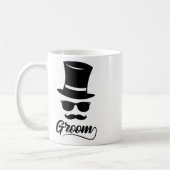 Funny Groom Shirt White for Men Pet and Mustache T Koffiemok (Links)