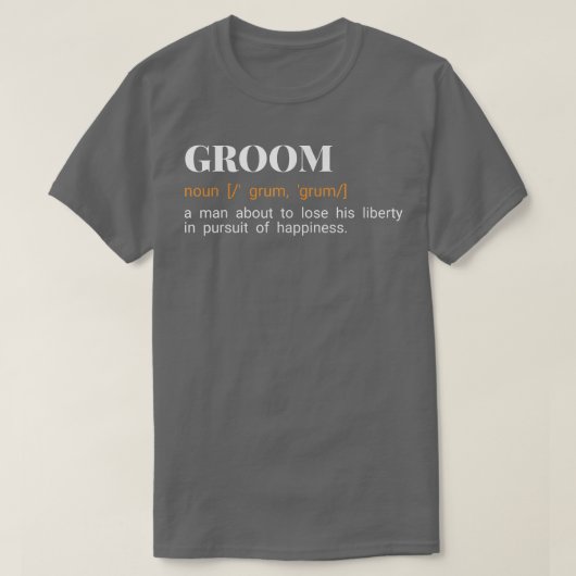 Funny Groom Wedding Day Memories Engagement Sayin T-shirt (Design voorkant)