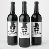 Funny groom wijn etiket (Flessen)