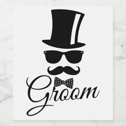 Funny groom wijn etiket (Enkel label)